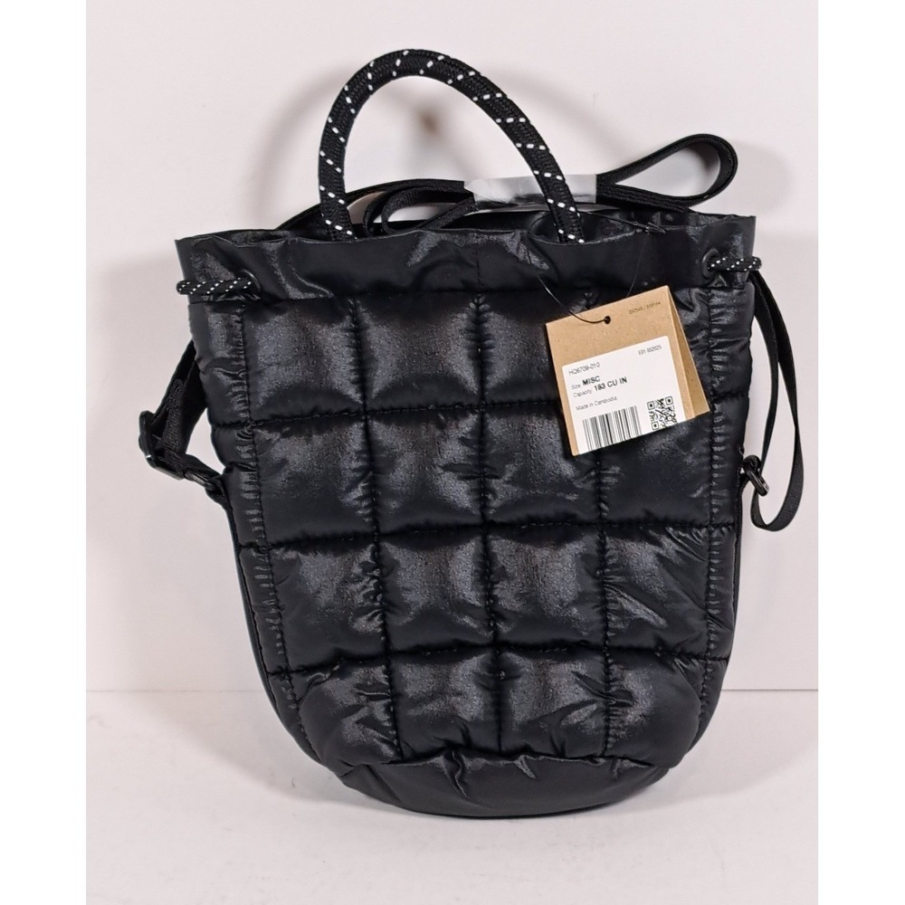 Nike Futura 365 Puffer Crossbody Bag Black Quilted Drawstring Mini Bag NEW